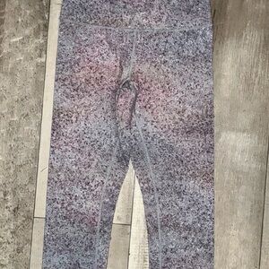 Lululemon Wunder Under High-Rise Crop leggings 21”, sz8 summer haze